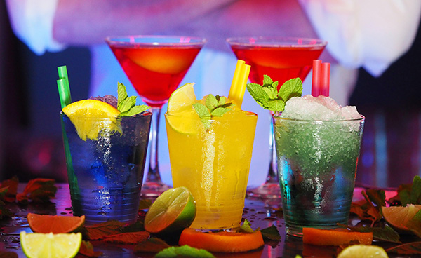 Cocktail slushies at a party