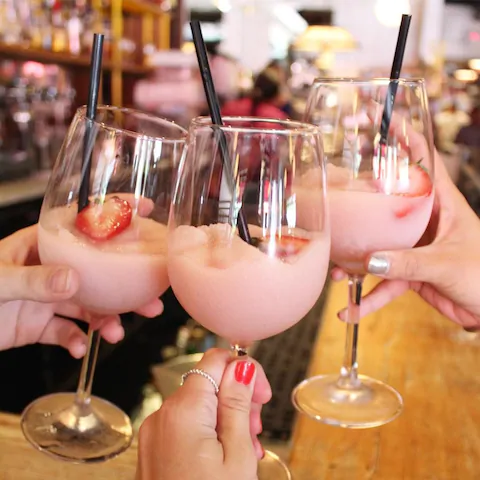 Rosé slushies for party hire