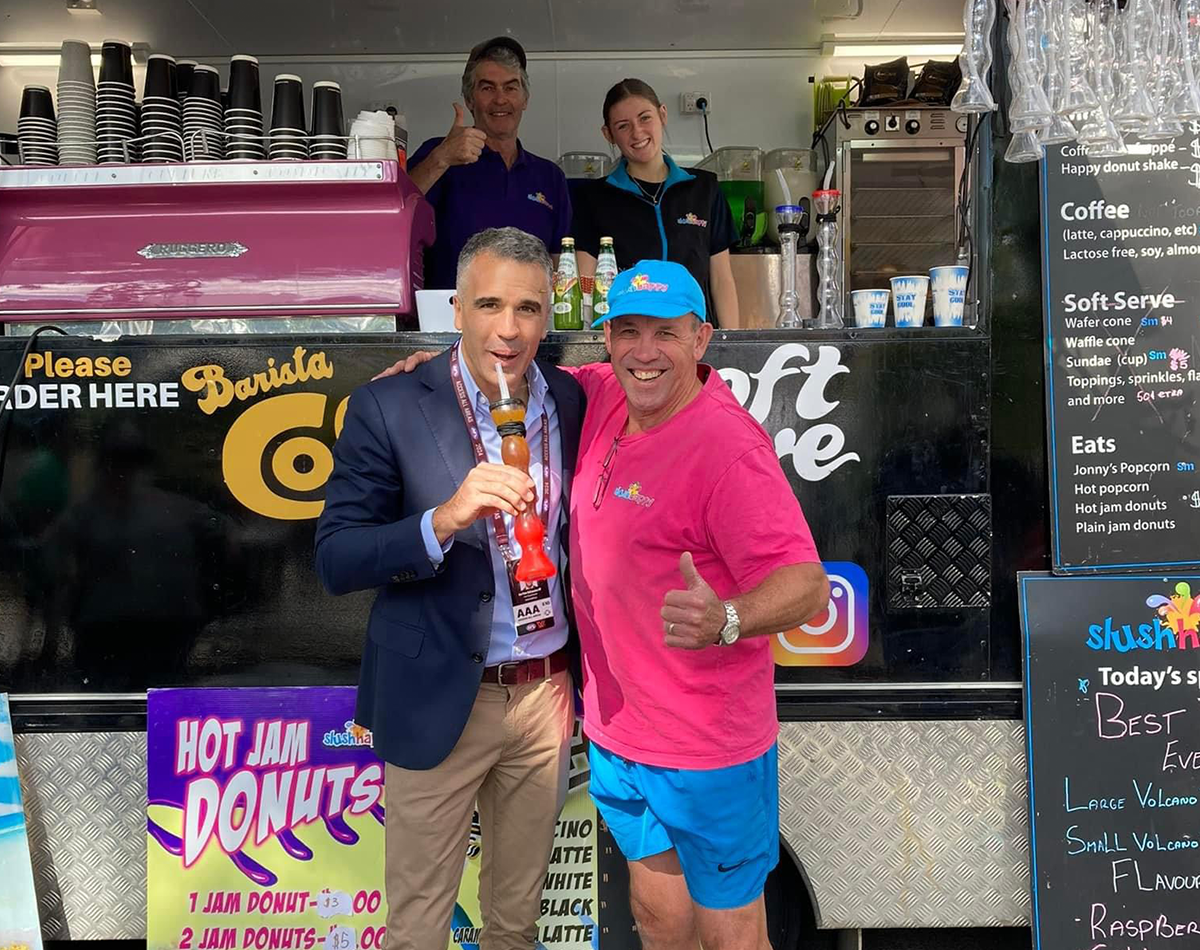 Healthy slushies at a show