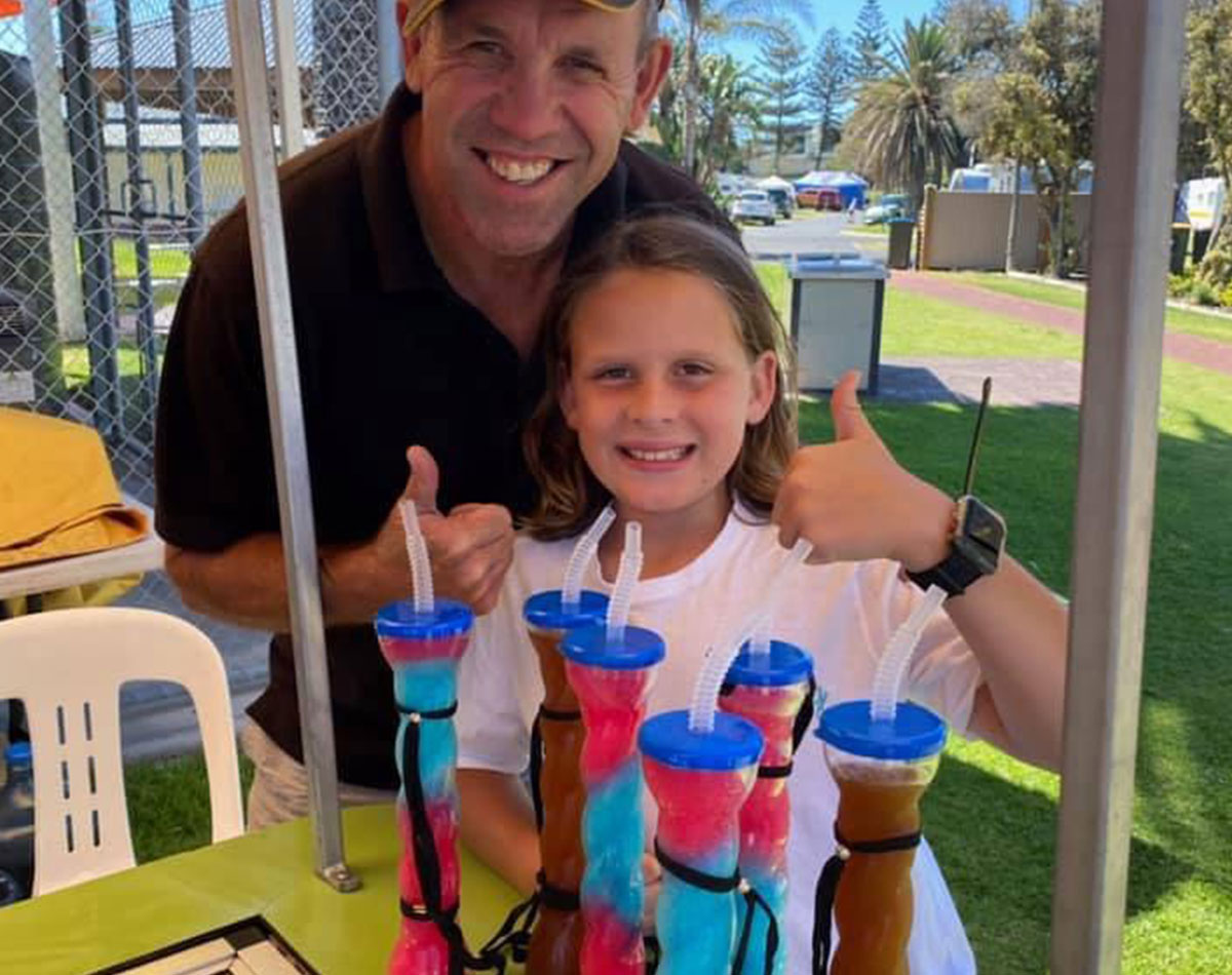 A Slush Happy volcano cup